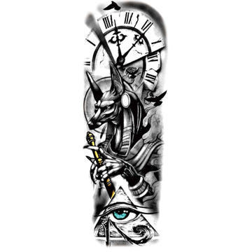 Tatouages temporaires 48x17cm autocollant de tatouage pour le bras entier autocollant de tatouage imperméable faux tatouage pochoir
